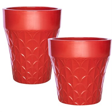 MCarr 30pc Scallop Planter Pallet Red