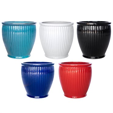 MCarr 30pc Round Rib Planter Pallet Mixed Colors
