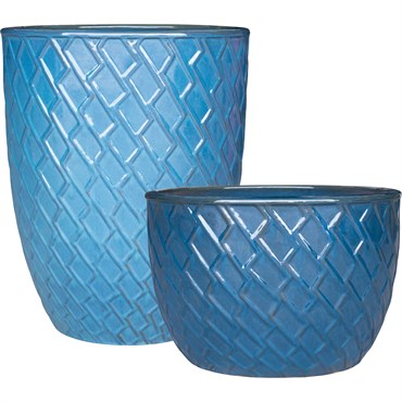 MCarr 32pc Zig Zag Planter Pallet Ultra Marine