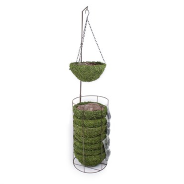 SuperMoss Medium Woven Round Moss Basket Display