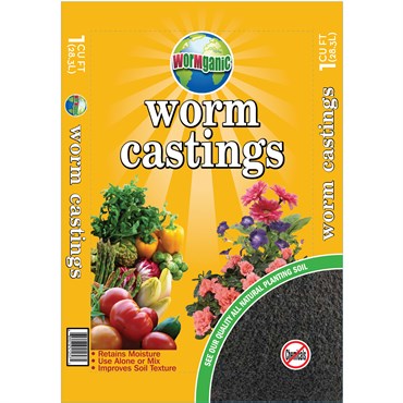 WormGanics 1cf OrganicWorm Castings 60/PL