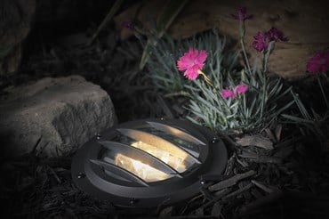 Moonrays Black Metal Well Light
