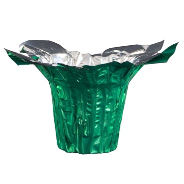 8" POT COVER EVERGREEN LUSTER (150/CS) SILVER INSIDE