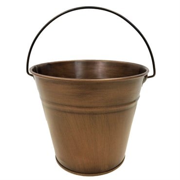 Gardener Select 6" Round Tin Bucket Antique Copper 6"wx5"h 48/CS