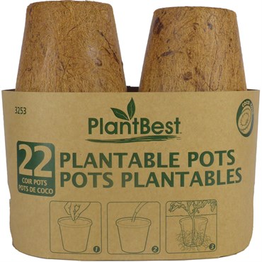 PlantBest 3.00" Coconut Coir Pot - 22 Pk