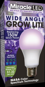 Miracle LED Wide Angle Multi Plant 11W Red & Blue Spectrum LED Grow Light Bulb for Photosynthesis, Replacing 150W