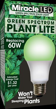 Miracle LED Green Spectrum LED Grow Room Bulb A19 11W Plant Dark Cycle Work Light