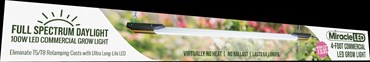 Miracle LED 4-Foot Full Spectrum Daylight LED Grow Light, 100W, Lightweight, Hangable, Ultra Long Life