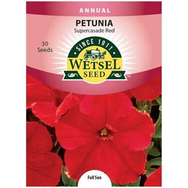 PETUNIA,RED SUPERCASCADE 30 SD