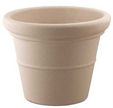 HC 30" Terrazzo Round Planter w/ Heavy Rim Sandstone Akro Mils