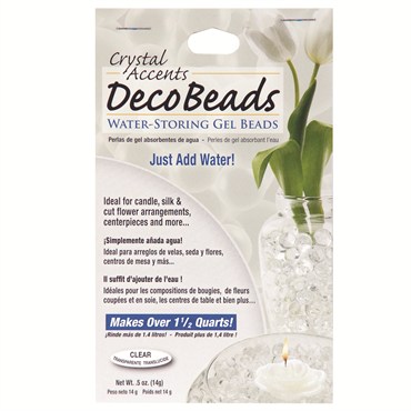 JRM Deco Beads Clear In Retail Packet