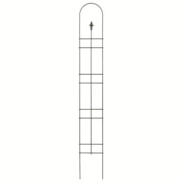 Panacea 60" Black Narrow Trellis With Finial