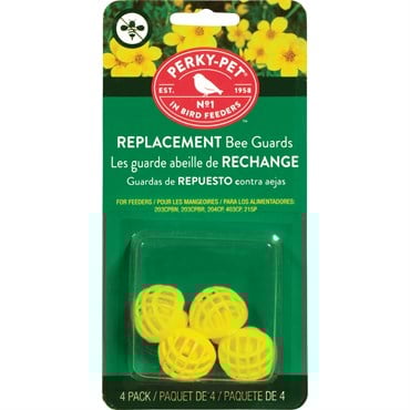 Perky Pet Yellow Bee Guards 4/card Fit 203s