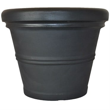 Tusco 13.5" Rolled Rim Planter Black