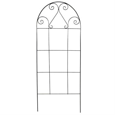 AGW 65"x25" Scroll Trellis Black
