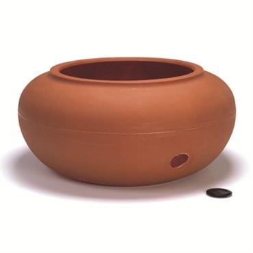 HC 21" Garden Hose Pot Terra Cotta Akro Mils