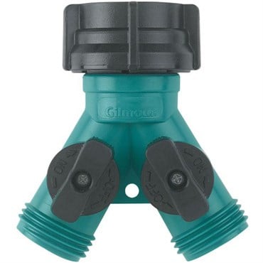 Gilmour Poly Dual Y w Shut-off Valves