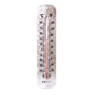 Headwind 12" EZ Read Metal Thermometer Antique Aluminum