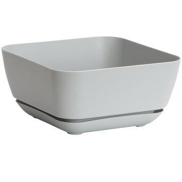 Majestic Gdn Planter Grey 12"x12" Square Matte
