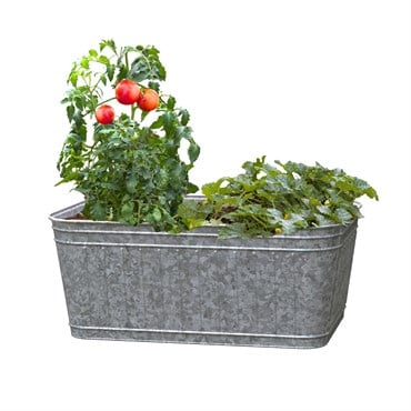 Panacea Rectangle Beverage Tub Planter Galvanized