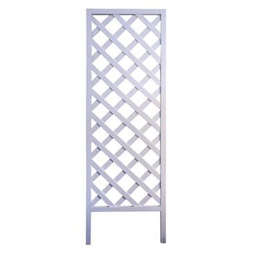 Panacea 72"H x 22"W Wood Diamond Framed Trellis White