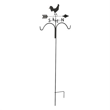 Panacea 78" Rooster Weathervane Shepherd Hook