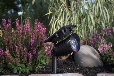 Moonrays Solar Black Plastic High Power Spotlight