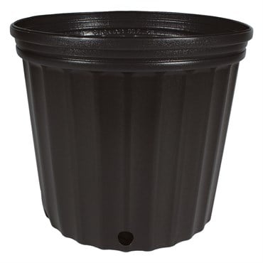 HC Dillen 3G Nursery Pot, Blow Molded, Heavy, True 3 Gallon, Black, 50 per Bundle, 60 Bundles per Pallet, 11.00in x 9.62in, 3.00Gal, 3Gallon