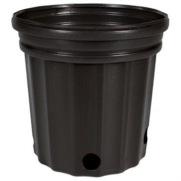 HC Dillen Elite 1200 Squat Nursery Pot, Blow Molded, Trade 3 Gallon, Black, 50 per Bundle, 60 Bundles per Pallet, 11.00in x 7.62in, 2.50Gal, 3Gallon