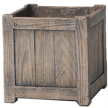 MCarr 3pc Square Barn Planter Set Wood Brown