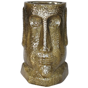 MCarr 23" Easter Island Planter Brown Cream