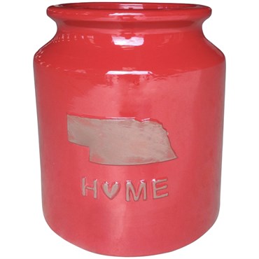 MCarr 24pc Nebraska State Churn Planter Pallet Scraped Red