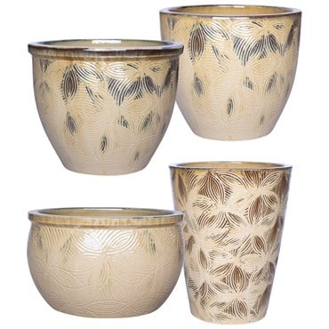MCarr 26pc Bold Floral Planter Pallet Yellow Cream