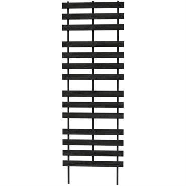 Panacea 72" Contemporary Wood Trellis Charcoal Black