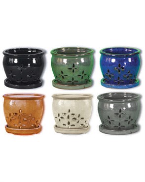 Verandah 7.5" Jade Hilo Orchid Pot