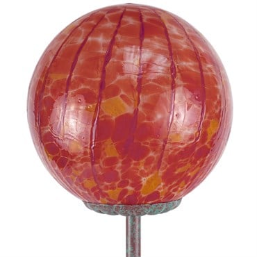 E-V 6" Round Orange Lollipop Globe Stake