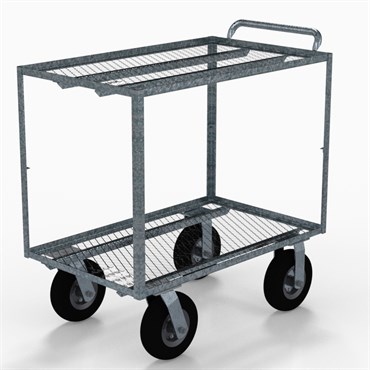VRE Single Handle Shopper Push 22"X36" Cart 8" Flat Free Tire VRCTSHOPPER