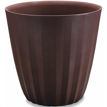 Crescent 15" Pleat Planter Bark