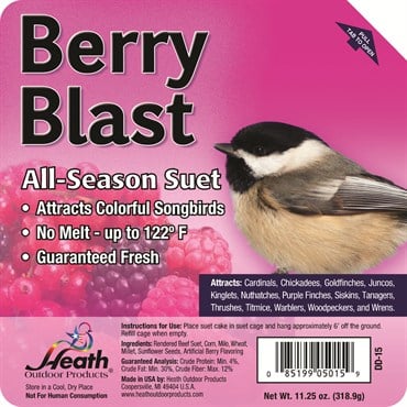 Heath 11.25oz Berry Blast All-Season High Energy Suet Cake