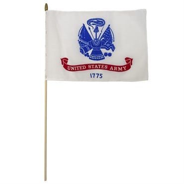 FlagZone 12"x18" Army Poly Cotton Stick Flag