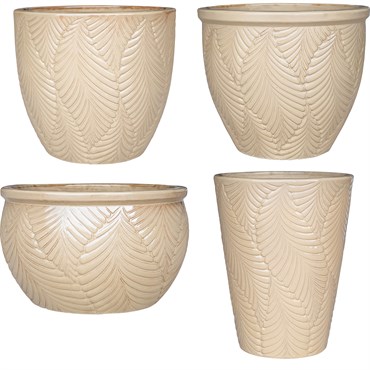 MCarr 26pc Fronds Planter Pallet Yellow Cream