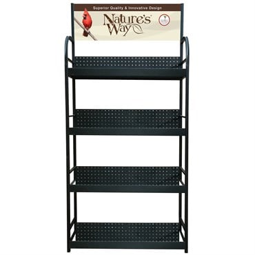 Natures Way Empty 4-Shelf Metal Floor Display