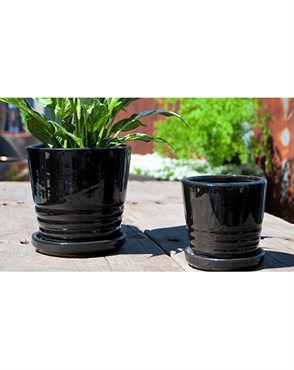 Verandah 7.5" Black Kona Pot
