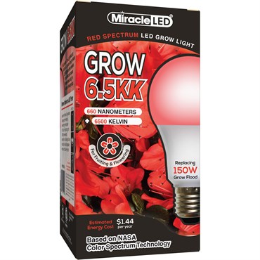 Miracle LED 6.5KK Grow Light - Red Spectrum LED - Replaces up to 150W - Grow Bulb for Fruiting & Flowering
