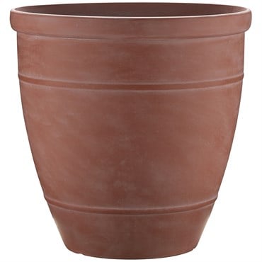 Southern Patio 18" Rubber Wright Planter Terra Cotta