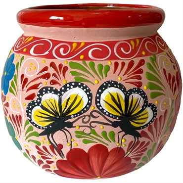 Talavera 16.5" Bella Especial Esfera Pot Red