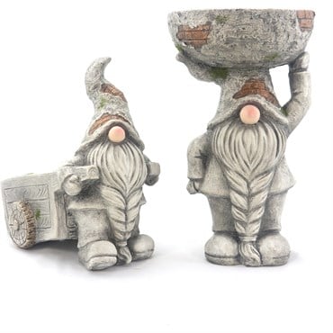 VCS Gnome Cart & Bowl Planters