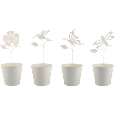 VCS 8" Planter w/ Stake Decoration