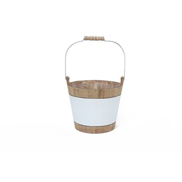 VCS 9" Wood Pail Planter