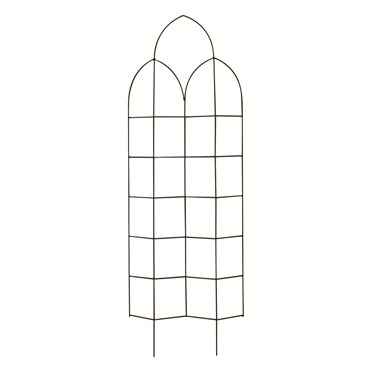 Panacea 72"x24" Black Offset Spires Trellis